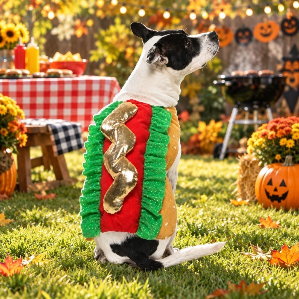 New Vibrant Life Hot Dog Costume Dog Medium 20–50 lb Halloween Funny New C160
